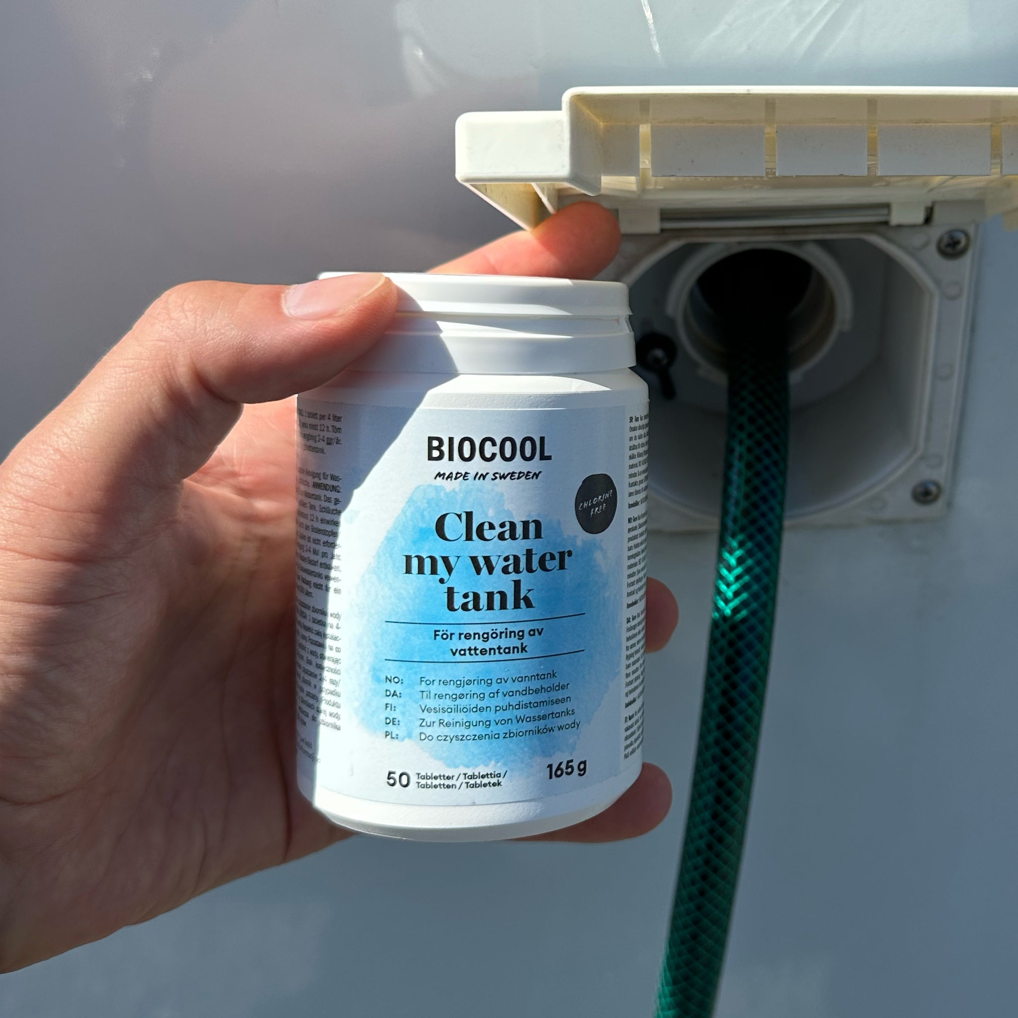 Produkten Clean my water tank vid vattentank till husvagn, husbil eller båt